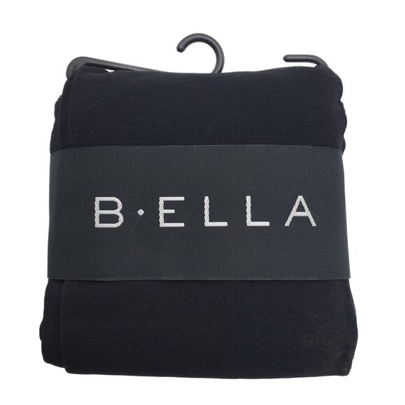 70% Cotton Blend Tights MEDIUM Black B.ella Erika Opaque NEW Italy Luxe Hosiery - Picture 2 of 5